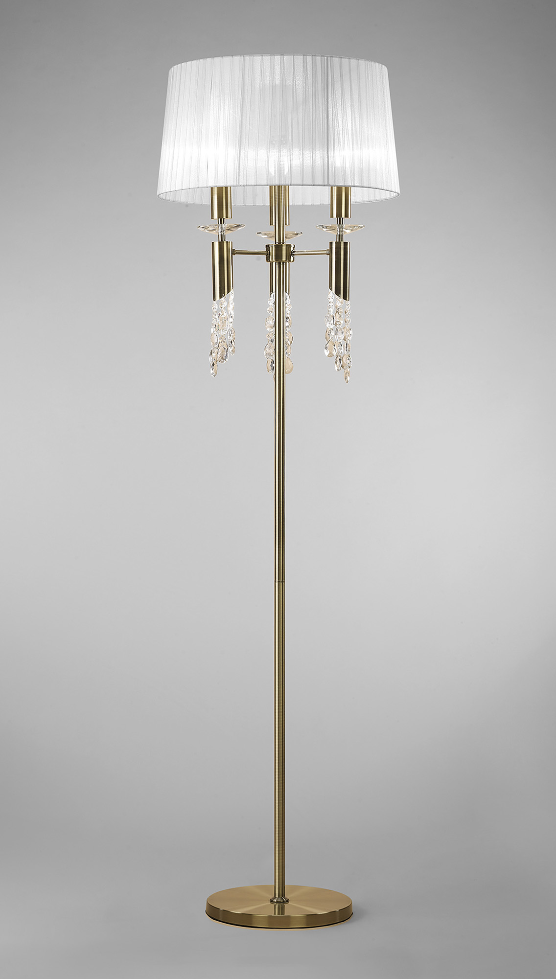 M3889/WS  Tiffany AB Crystal 175cm Floor Lamp 3+3 Light